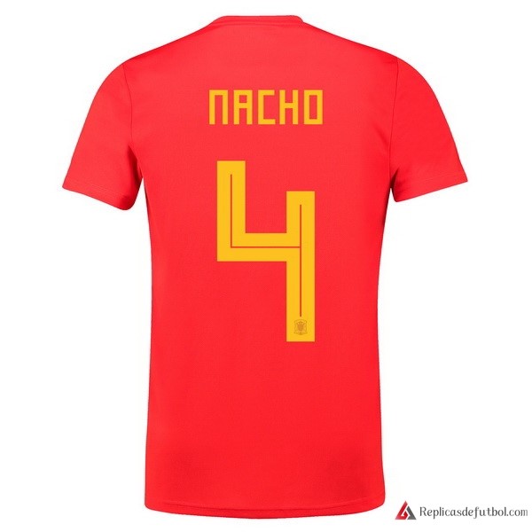 Camiseta Seleccion España Primera equipación Nacho 2018 Rojo